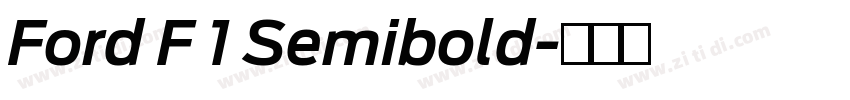 Ford F 1 Semibold字体转换